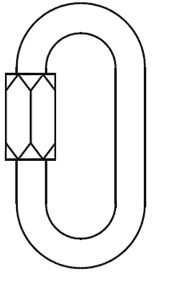 Завинчивающийся соединительный элемент (карабин)