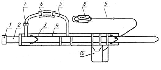 Пояс предохранительный строительный с односторонней лямкой и сумкой тип Б - схематичное изображение